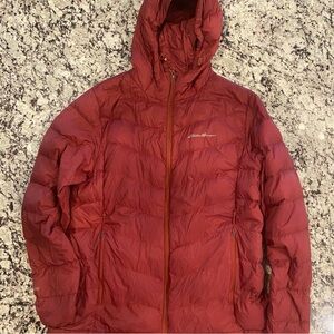 Women’s Eddie Bauer Burgundy Hooded Down Jacket